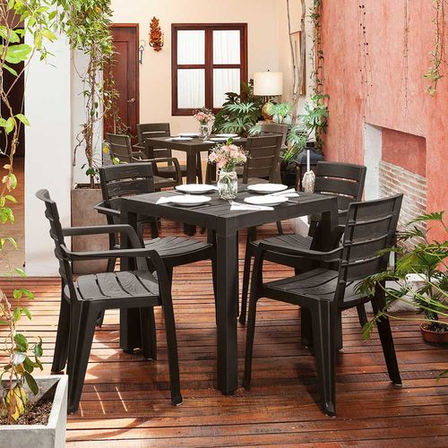 Combo Comedor Barú  (1 Mesa + 4 Sillas Con Brazos)