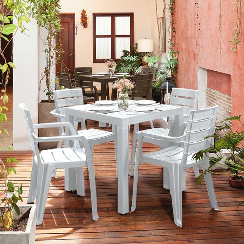 Combo Comedor Barú, 1 Mesa,  4 Sillas Con Brazos