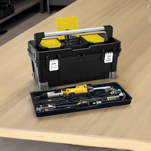 Caja Herramientas 25" Profesional Cerradura Metálica