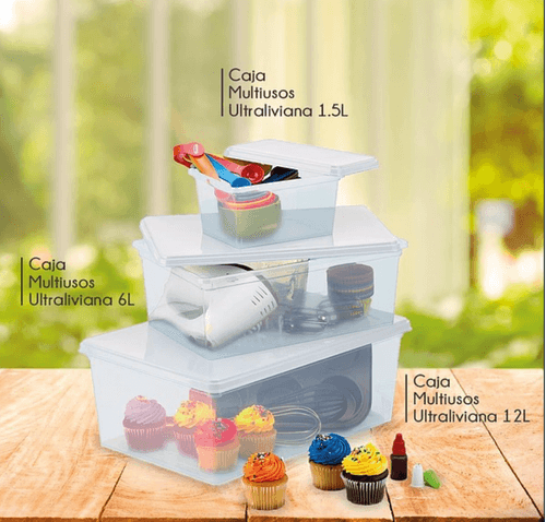 Combo Organización (Caja Ultraliviana 1.5 Lt + 6 Lt + 12 Lt )