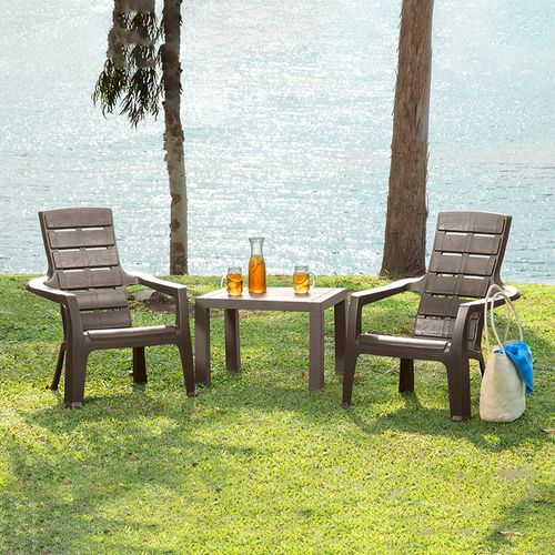 Combo Aire Libre (1 Mesa Cuadrada de Centro + 2 Sillas Playeras Barú)