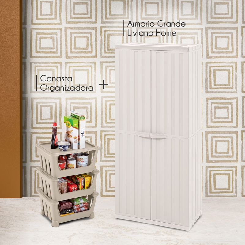 geometric-patterned-wall-empty-room-authentic-interior-design_Armario-Grande-Liviano-Almendra---Canasta-Organizadora