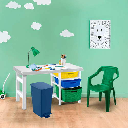 Combo Estudio Infantil (Escritorio + Silla + Basurero Pedal) NIÑOS