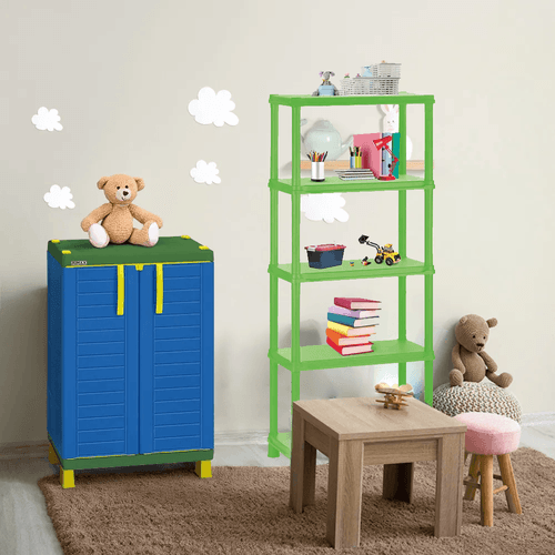 Combo Infantil (Armario + Estante Infantil de 5 Niveles 12")