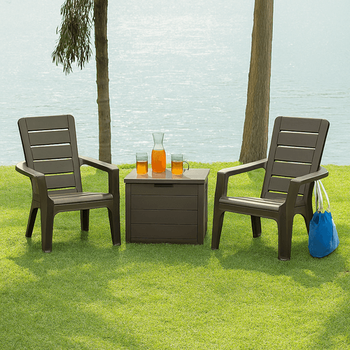 Combo Aire Libre Barú (2 Sillas Playeras + Baúl 100 Lt)