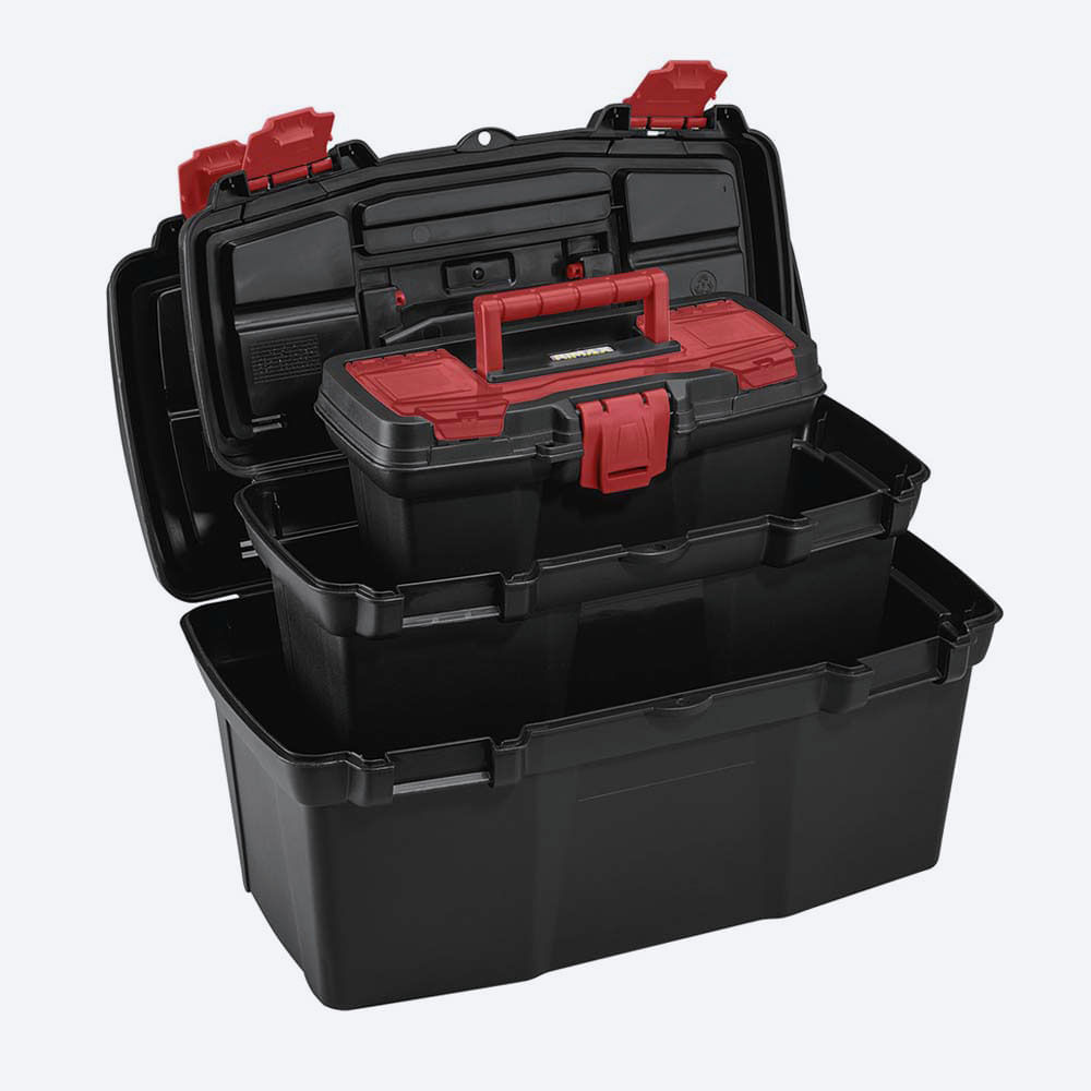 Combo Garaje: Baúl 300 L y Cajas Apilables Rimax