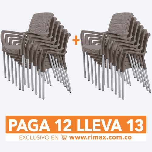 Silla Apariencia Shia Con Brazos Paga 12 Lleva 13