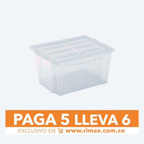 Caja Apilable 18 Litros Paga 5 Lleva 6