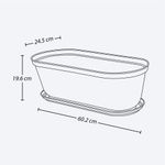 Combo Jardín (Mesa Rectangular Plegable + 2 Sillas Plegables + Materas Rafia 1 de 35 Cm + 1 de 40 Cm + 2 de 60 Cm)-1749579019564