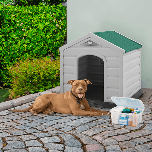 Combo Mascota, 1 Casa Razas Medianas y Grandes, 1 Caja Multiusos 12 Litros