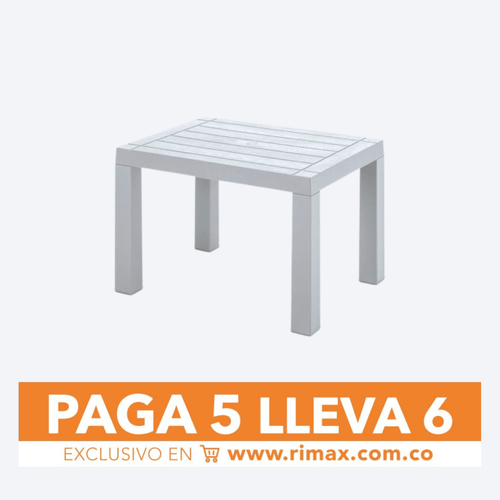Mesa de Centro Rectangular Barú Paga 5 Lleva 6