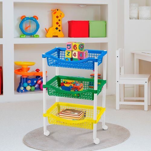 Canasta Móvil Rectangular de 3 Niveles Infantil