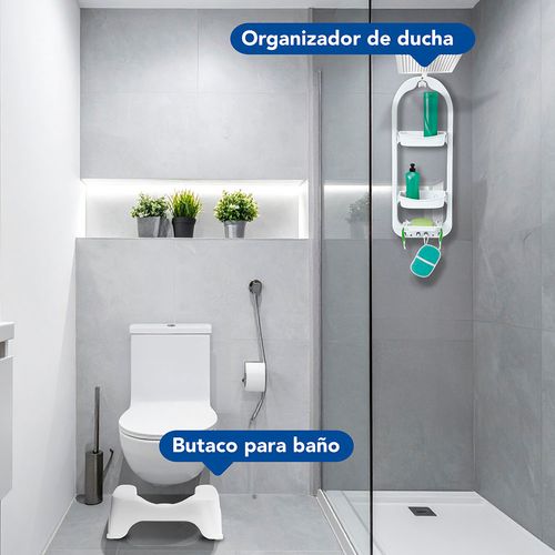 Combo Baño (Butaco o Taburete para ir al Baño + Organizador de Ducha)