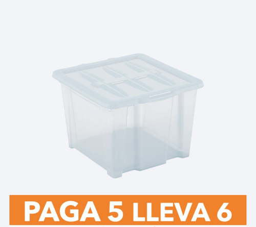 Caja Apilable de 30 Litros Paga 5 Lleva 6