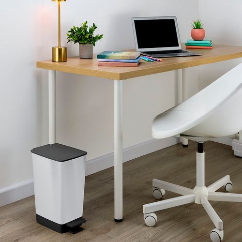 Basurero Pedal Slim 8 Litros Metalizado