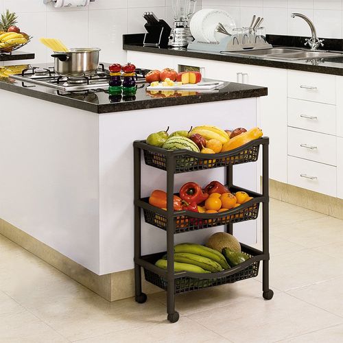 Canasta Móvil Rectangular de 3 Niveles