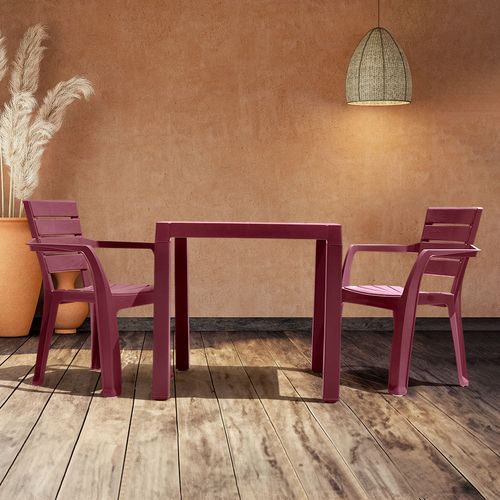 Combo Comedor Barú Trendy, 1 Mesa, 4 Sillas Con Brazos