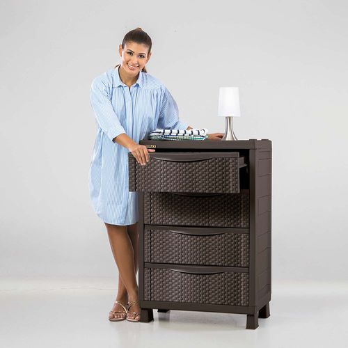 Armario Cajonero Apariencia Rattan